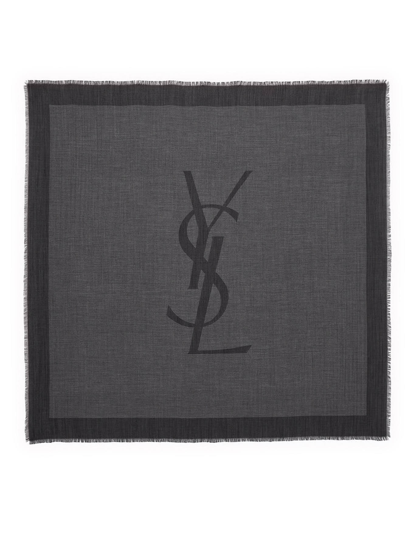 [Saint Laurent] Scarf FW26 8733763YU531160 ANTHRACITE BLACK