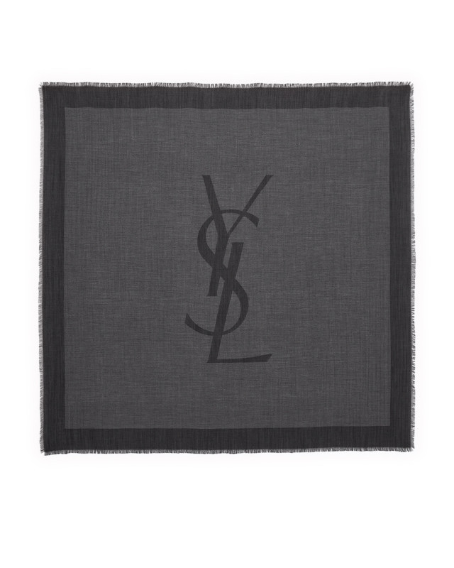[Saint Laurent] Scarf FW26 8733763YU531160 ANTHRACITE BLACK