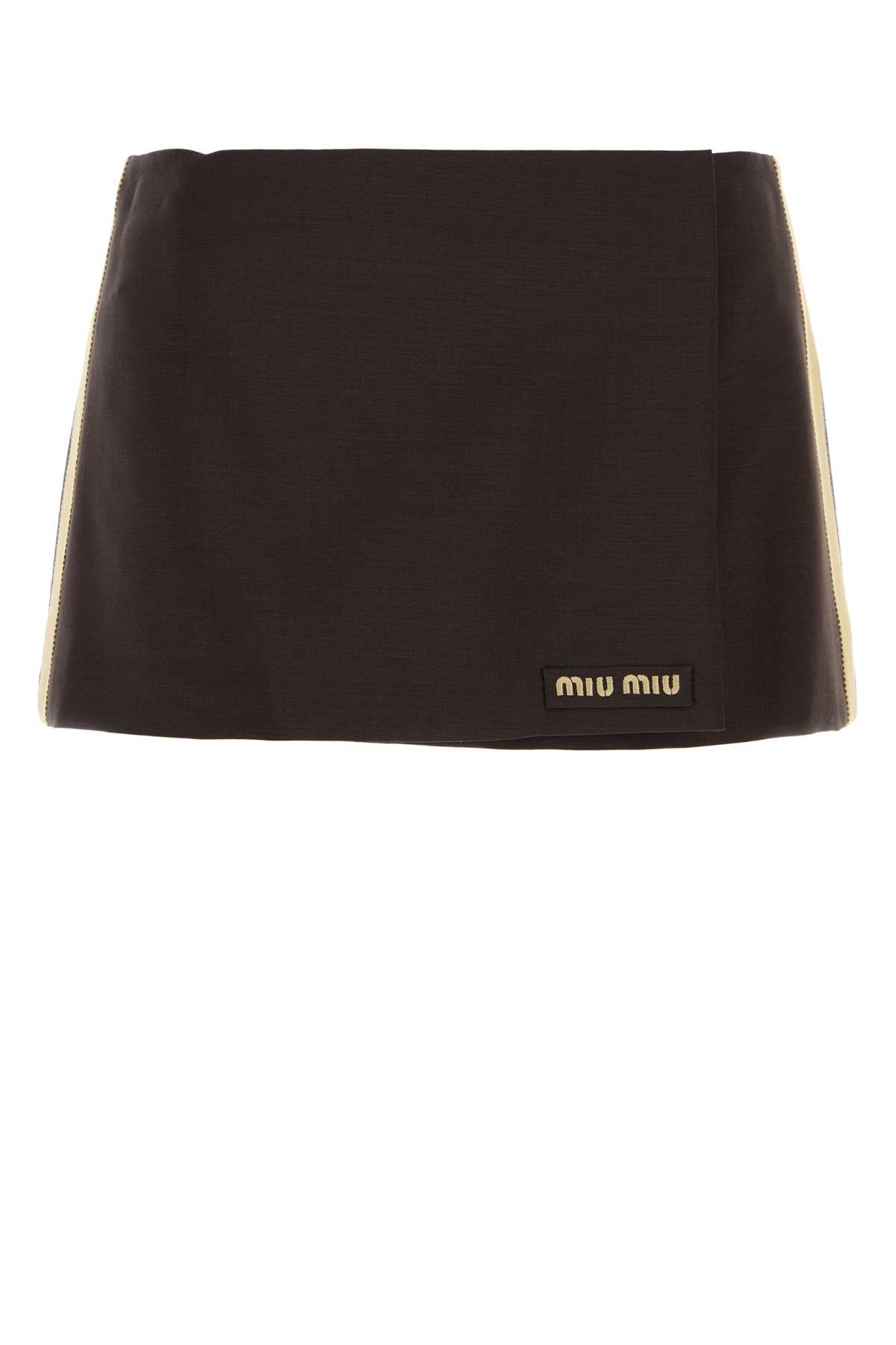 [Miu Miu] Mini skirt FW26 MG2724SOOO12I1 F0324