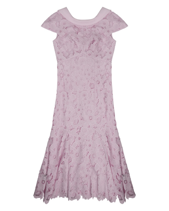 [Self-portrait] Short sleeve dress SS26 SS26-254M-P_PINK