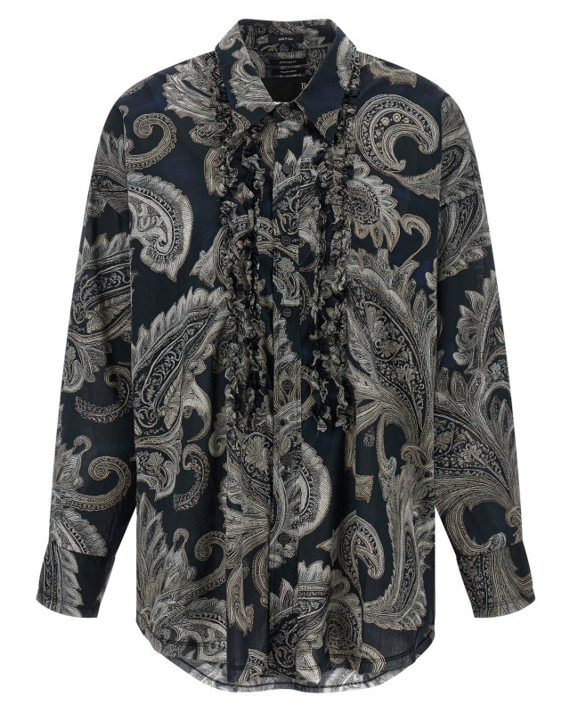 [R13] Shirts Long Sleeve SS26 R13WR478R799ABLACKPAISLEYMULTIPRI