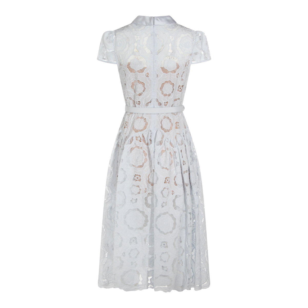 [Self - portrait] Short sleeve dress SS26 RS26167MBBLBLUE