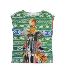 [THE ARTISTYLIST] T-shirts Sleeveless SS26 ELEPHANT TOP COTTON MLT