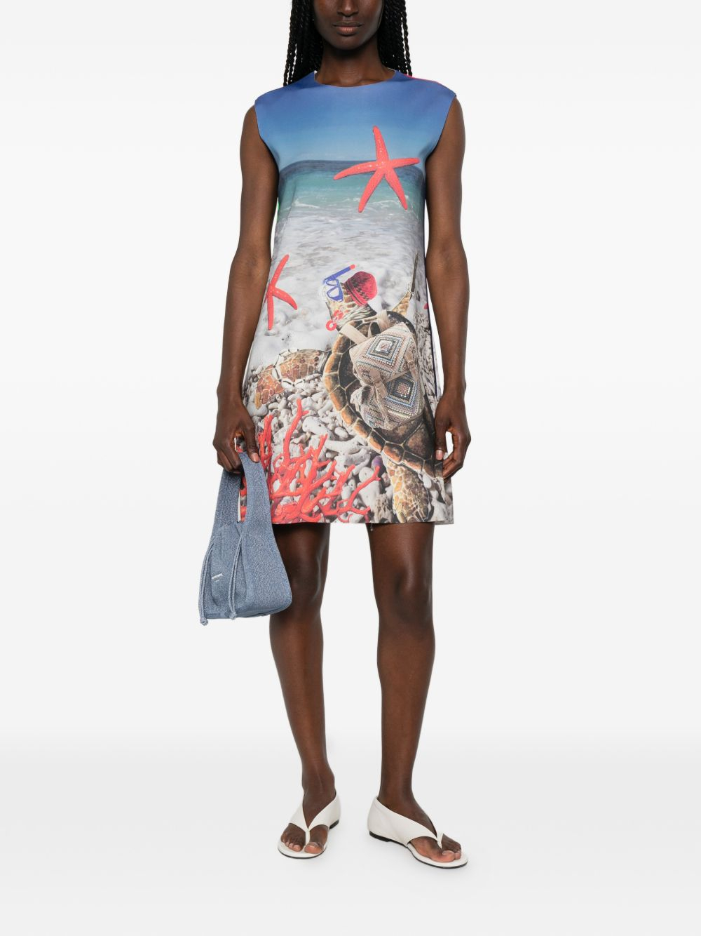 [THE ARTISTYLIST] Sleeveless dress SS26 TURTLE SCUBA DRESS MLT