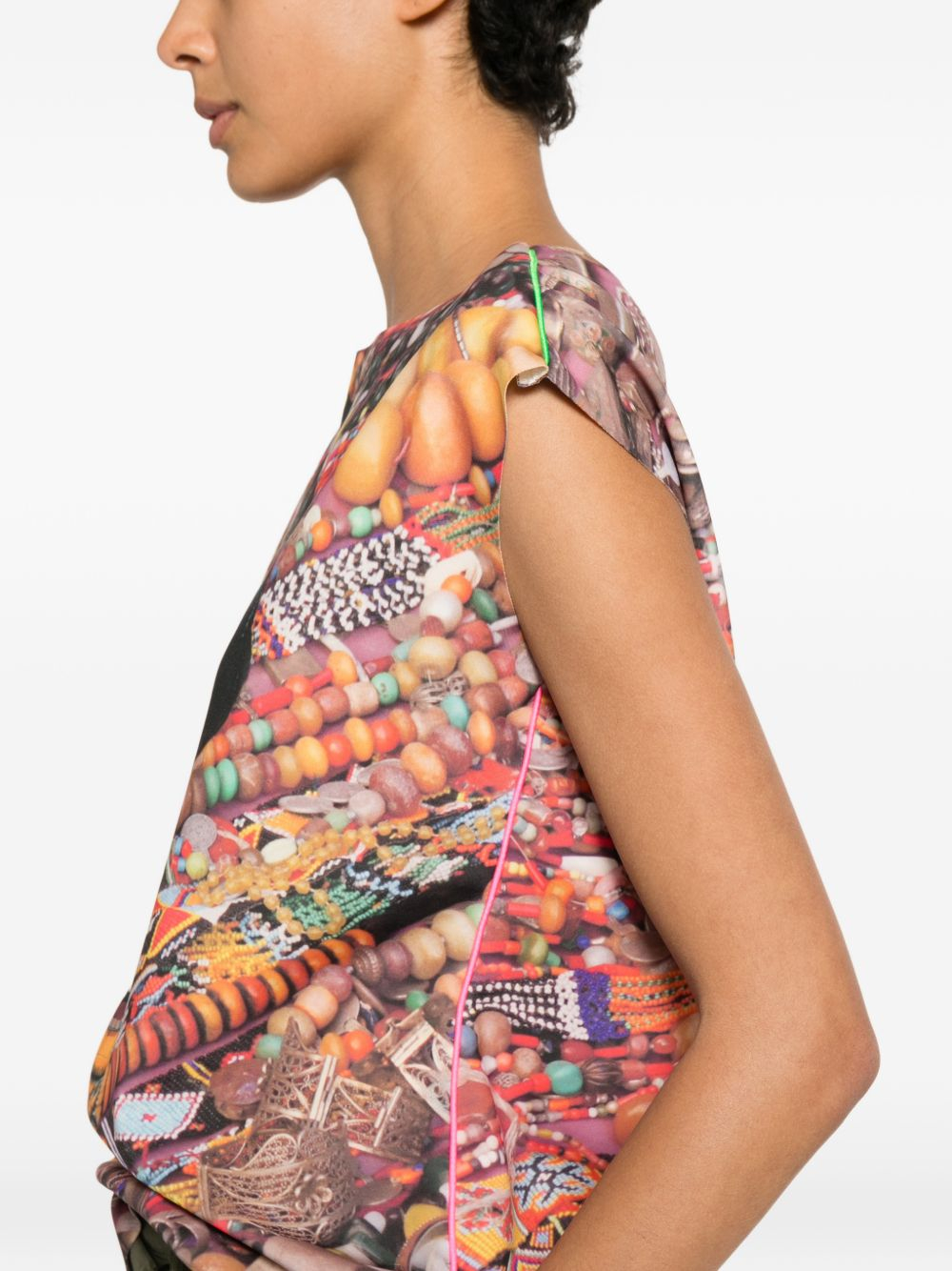 [THE ARTISTYLIST] T-shirts Sleeveless SS26 JEWELERY SCUBA TOP MLT