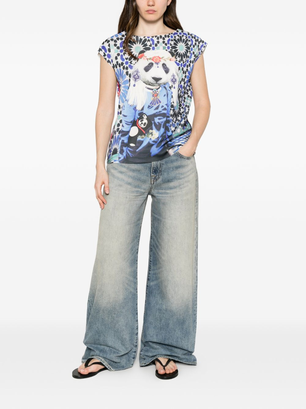 [THE ARTISTYLIST] T-shirts Sleeveless SS26 PANDA SCUBA TOP MLT
