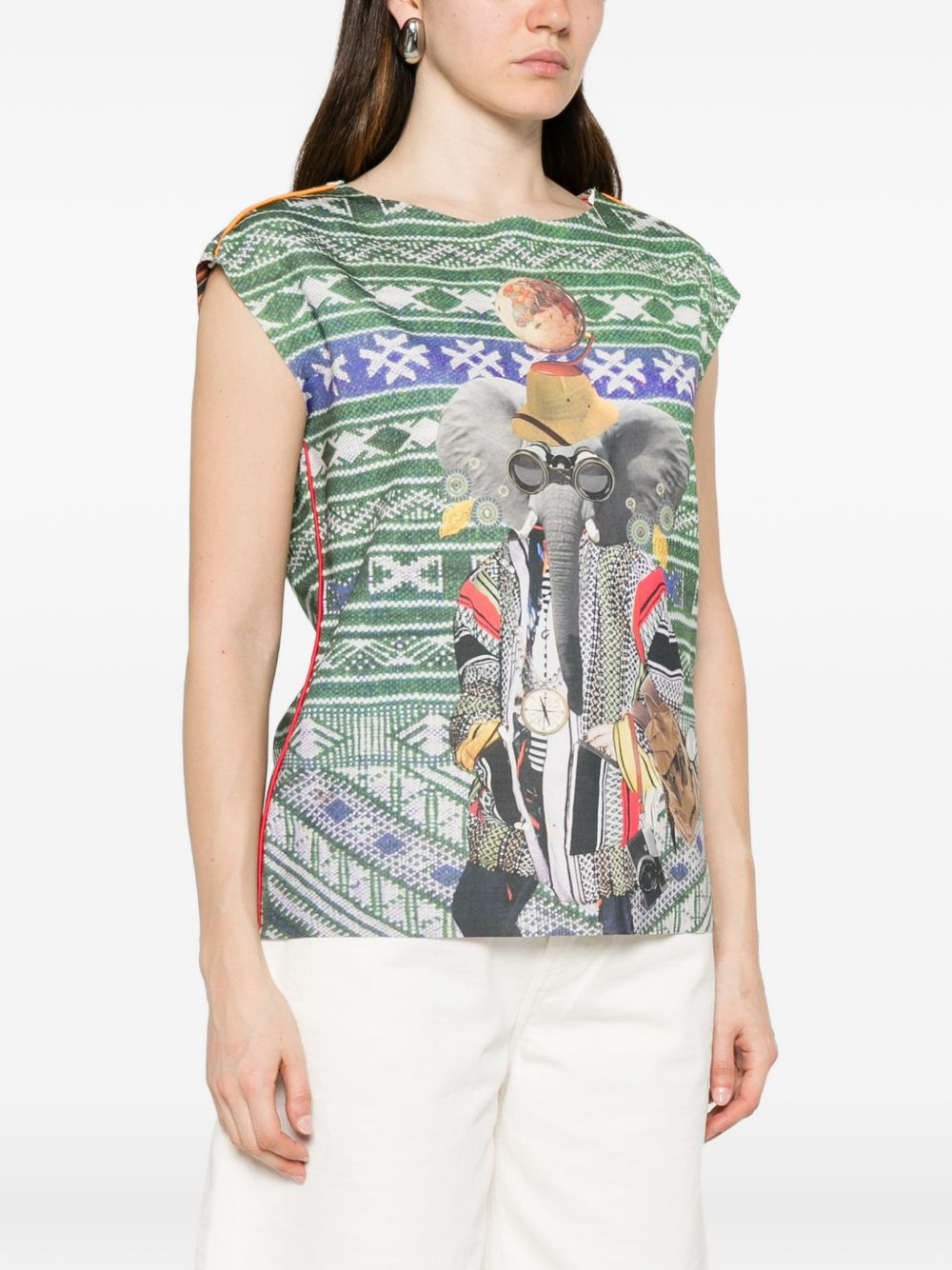 [THE ARTISTYLIST] T-shirts Sleeveless SS26 ELEPHANT SCUBA TOP MLT