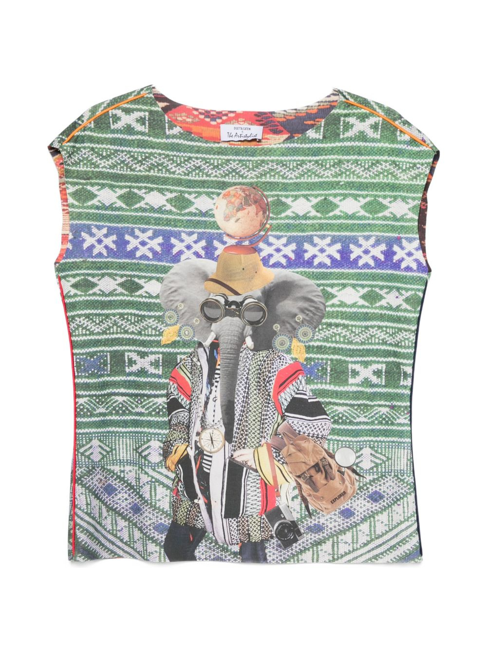 [THE ARTISTYLIST] T-shirts Sleeveless SS26 ELEPHANT SCUBA TOP MLT
