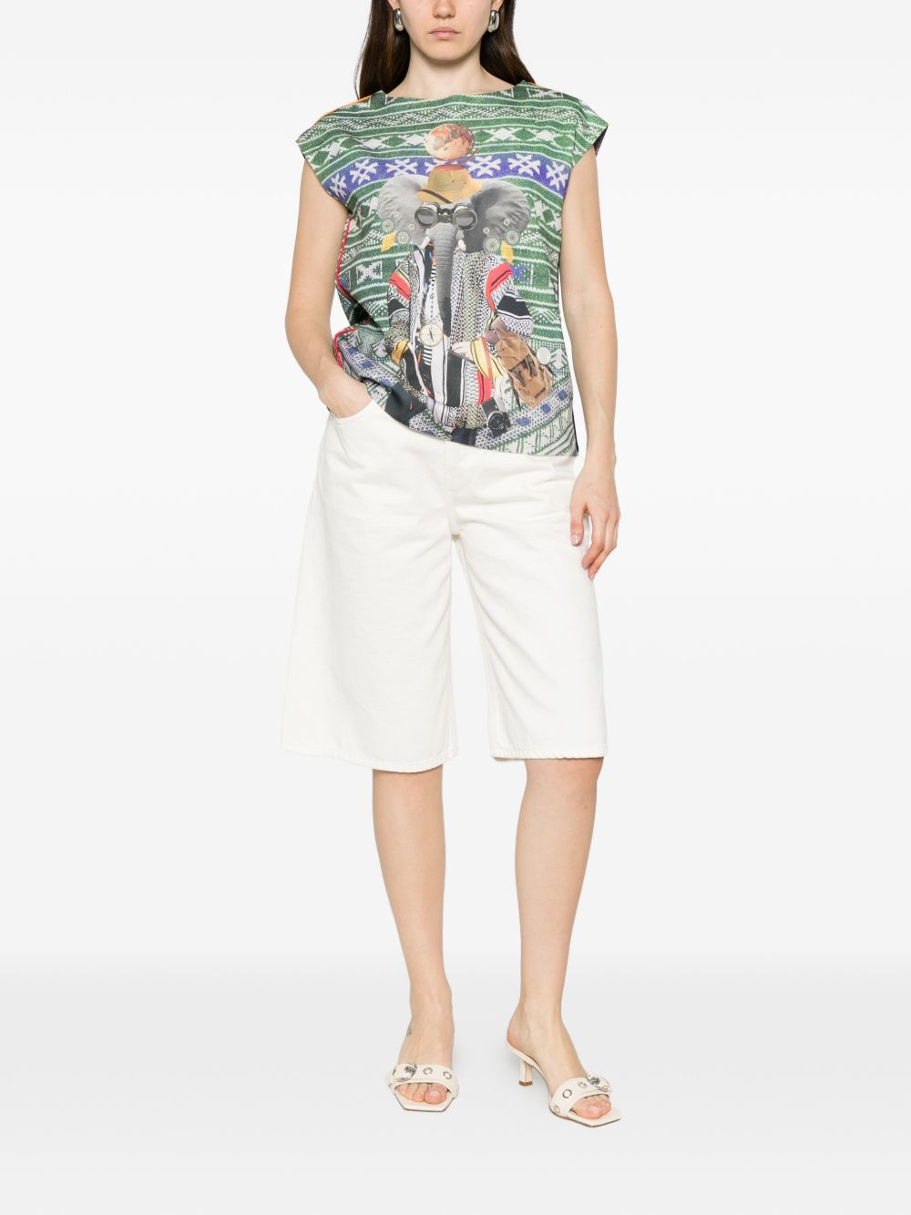 [THE ARTISTYLIST] T-shirts Sleeveless SS26 ELEPHANT SCUBA TOP MLT