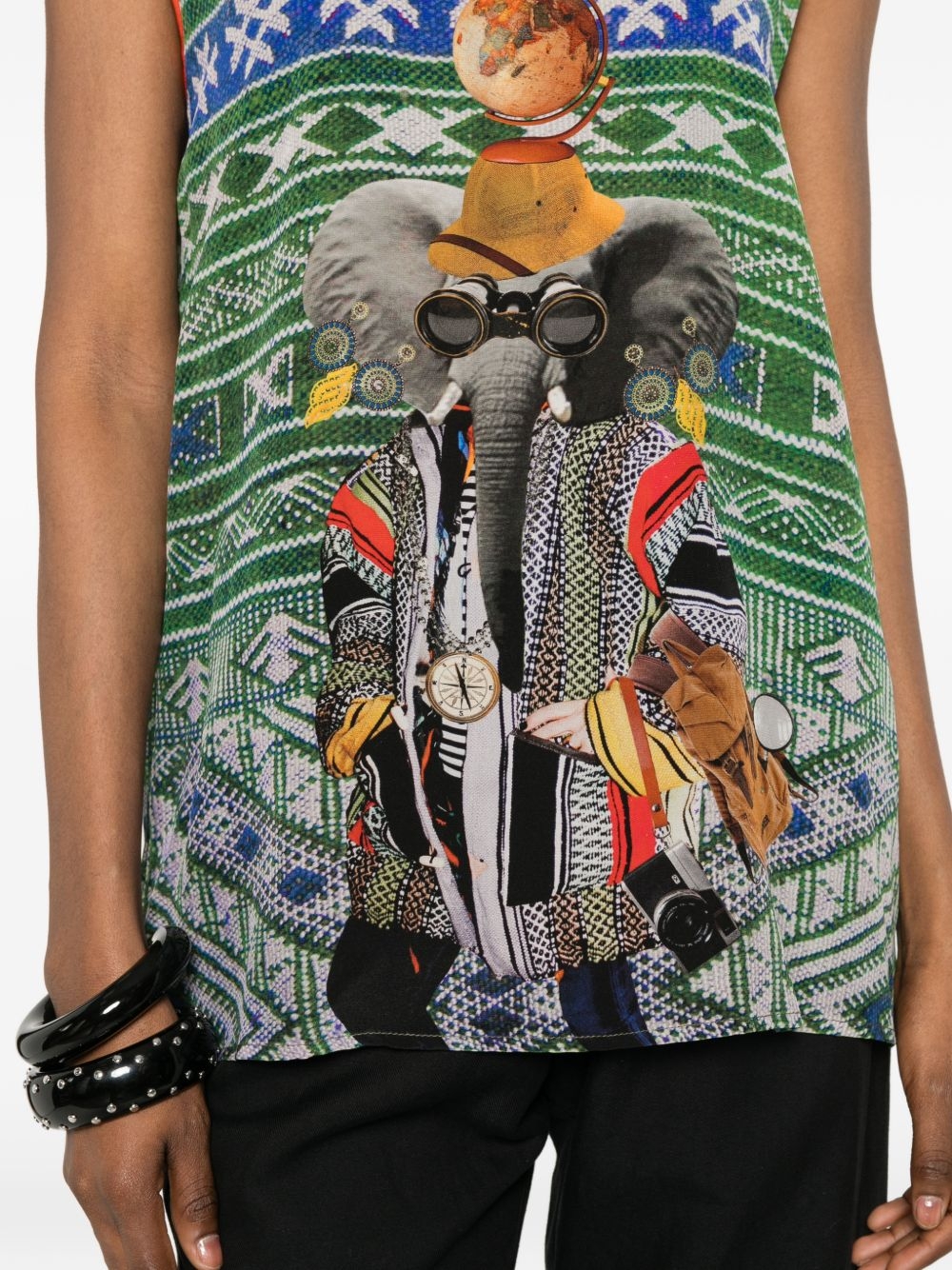 [THE ARTISTYLIST] T-shirts Sleeveless SS26 ELEPHANT TOP MLT