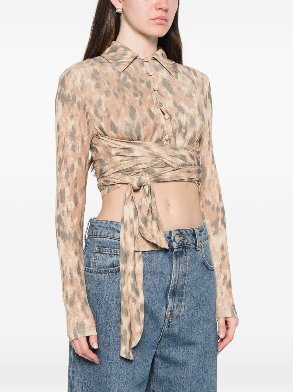 [GANNI] Shirts Long Sleeve SS26 A1040356 ZZT