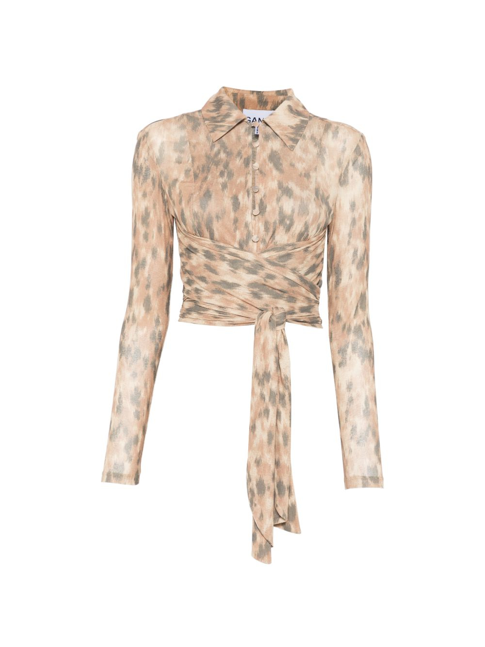 [GANNI] Shirts Long Sleeve SS26 A1040356 ZZT