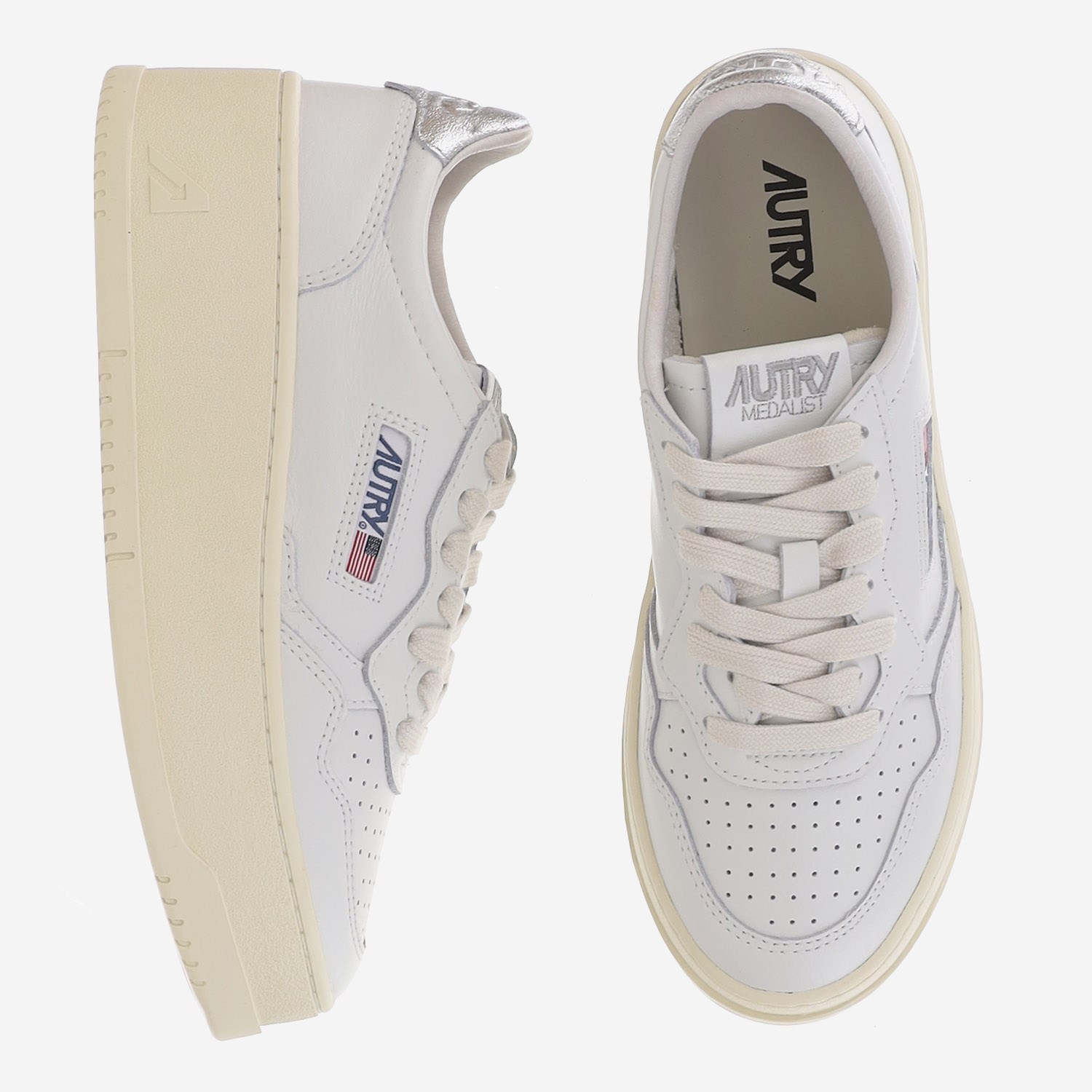 [AUTRY] Sneakers FW26 PTLWLL05LEATWHTSILVER