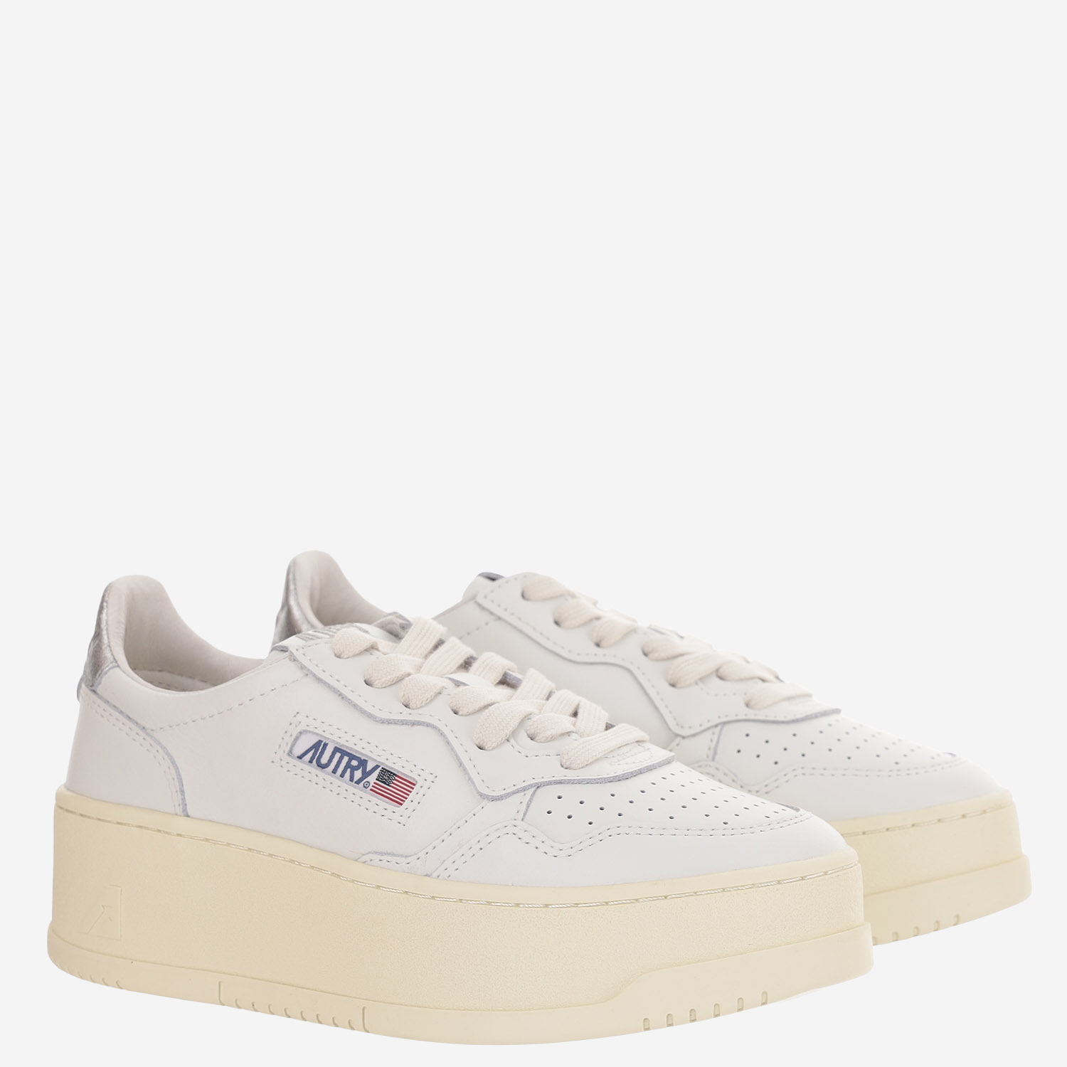 [AUTRY] Sneakers FW26 PTLWLL05LEATWHTSILVER