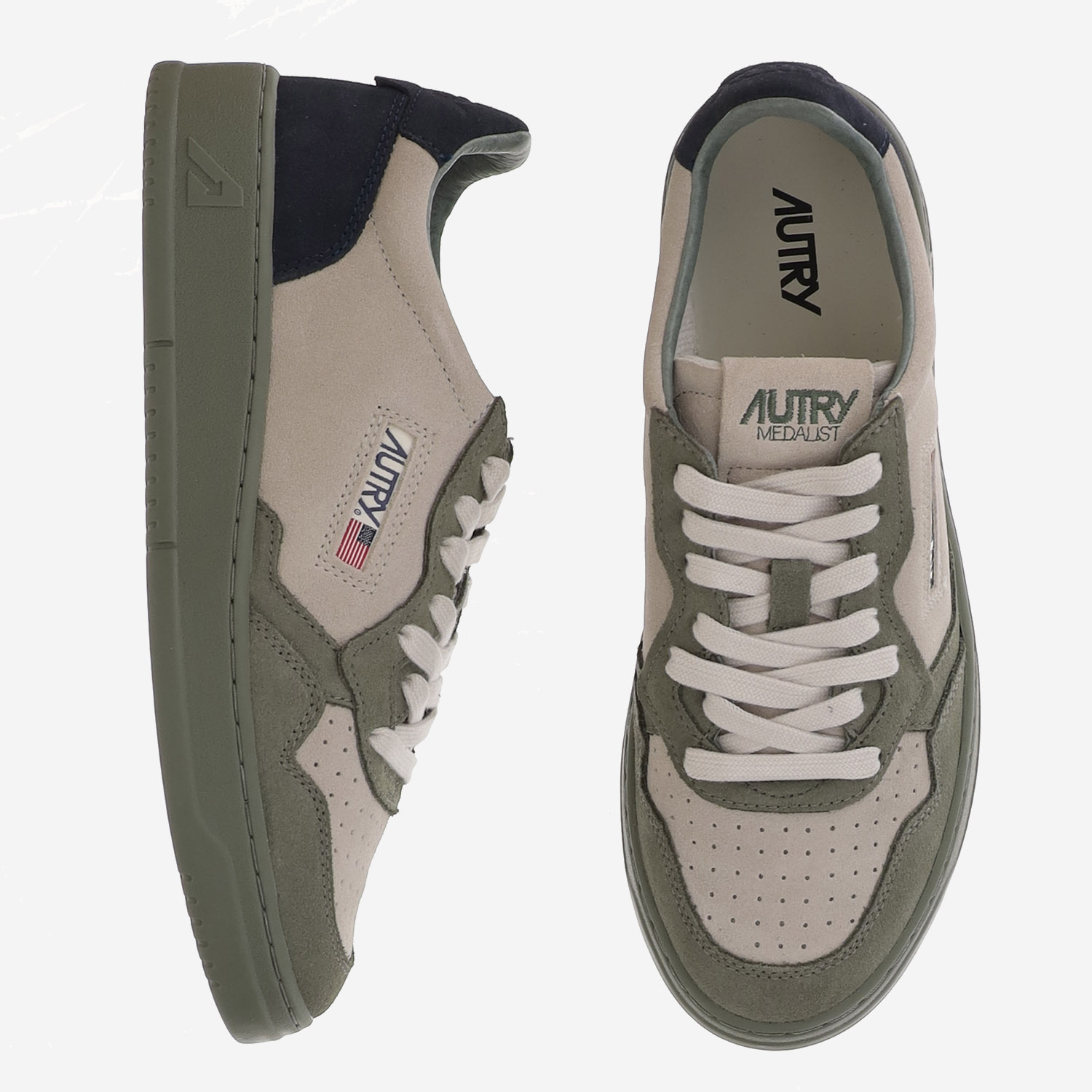 [AUTRY] Sneakers FW26 AULMTS42TRICSUEDESMOKEGRNSPACE