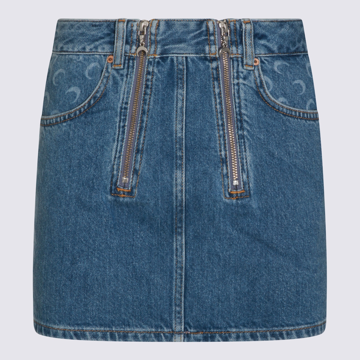 [MARINE SERRE] Mini skirt SS26 WSK135ACDEN0002BL05