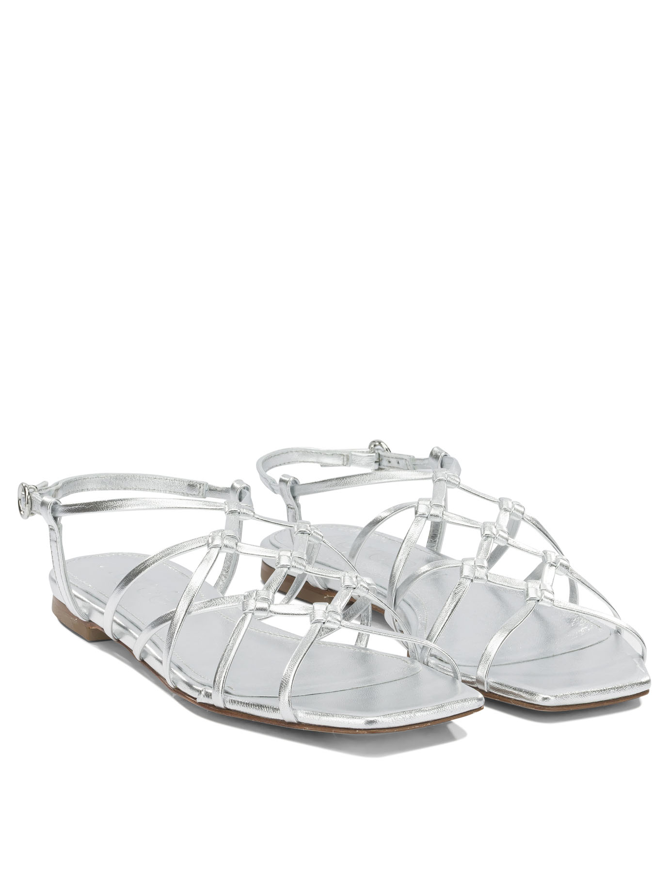 [Aeyde] Sandals FW26 ANISALAMINATED NAPPA LEATHERSILVER