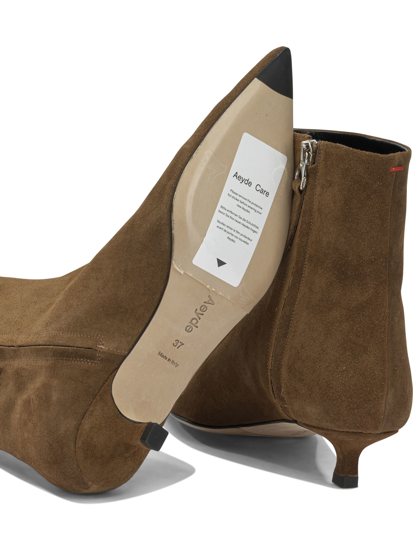 [Aeyde] Boots FW26 SOFIECOW SUEDE LEATHER TOBACCO