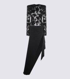 [NISSA] Long sleeve dress SS26 RRS16262BLACK