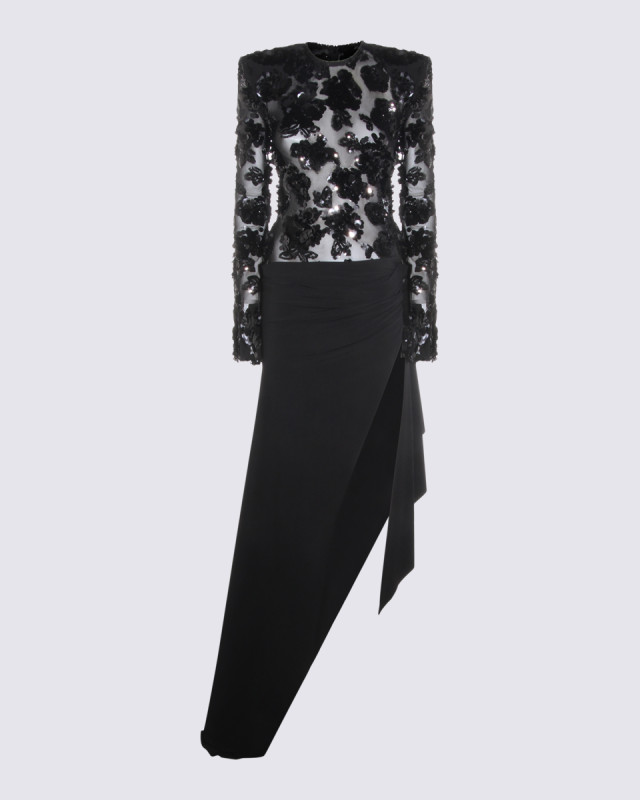 [NISSA] Long sleeve dress SS26 RRS16262BLACK