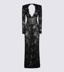 [NISSA] Long sleeve dress SS26 RRS16309ABLACK