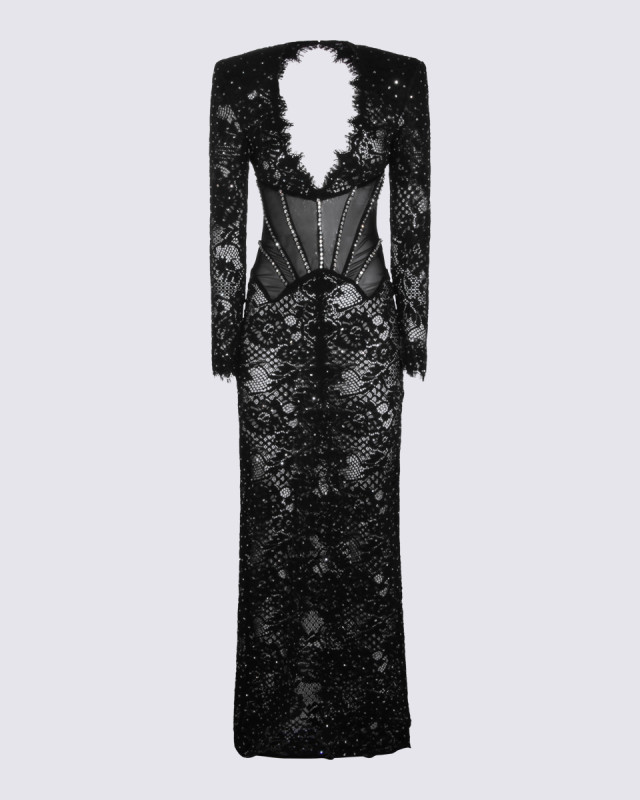 [NISSA] Long sleeve dress SS26 RRS16309ABLACK