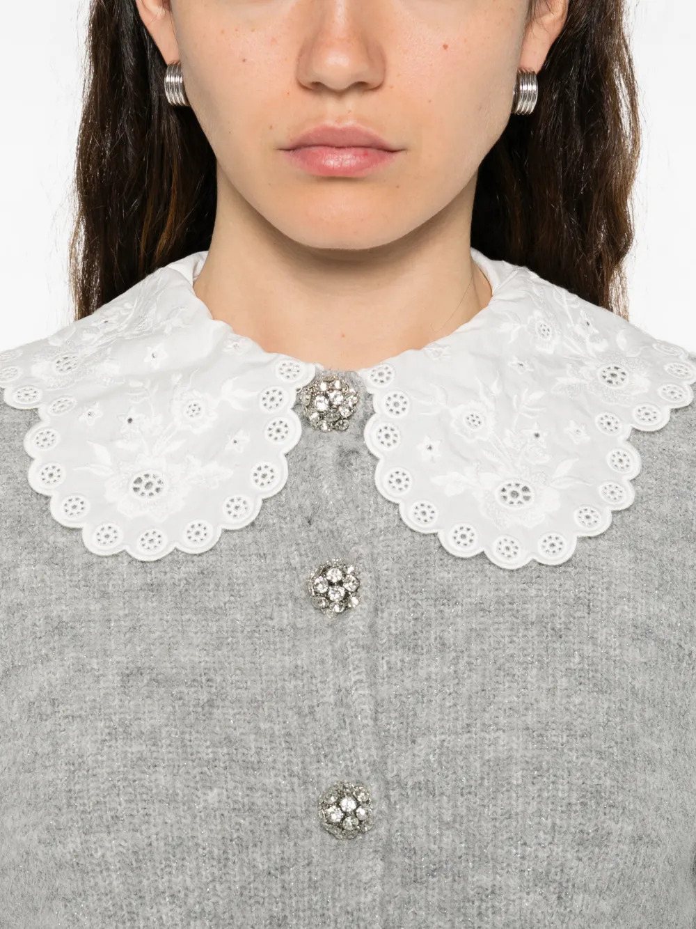 [SELF PORTRAIT] Cardigan SS26 RS26123CGRGREY