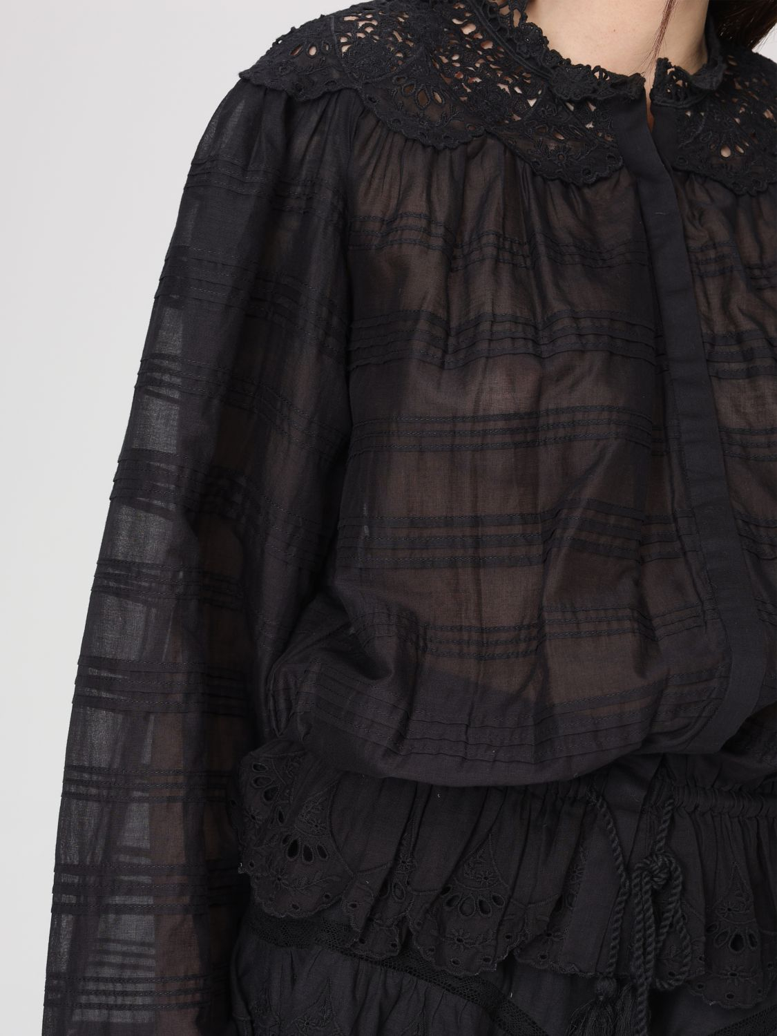[Isabel Marant Etoile] Shirts Long Sleeve SS26 HT0767FAD1J05E 01BK