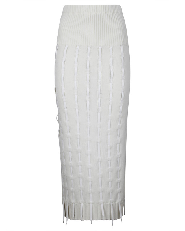 [INSTITUTION] Long skirt FW24 I01K10 WHITE