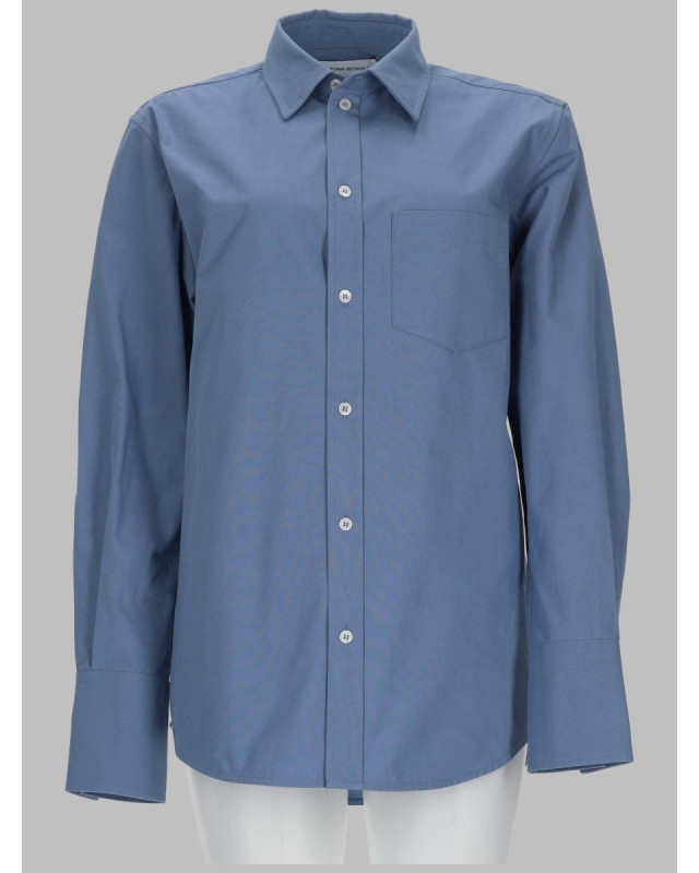 [VICTORIA BECKHAM] Shirts Long Sleeve FW26 1326WSH007513A_OCEANMIST