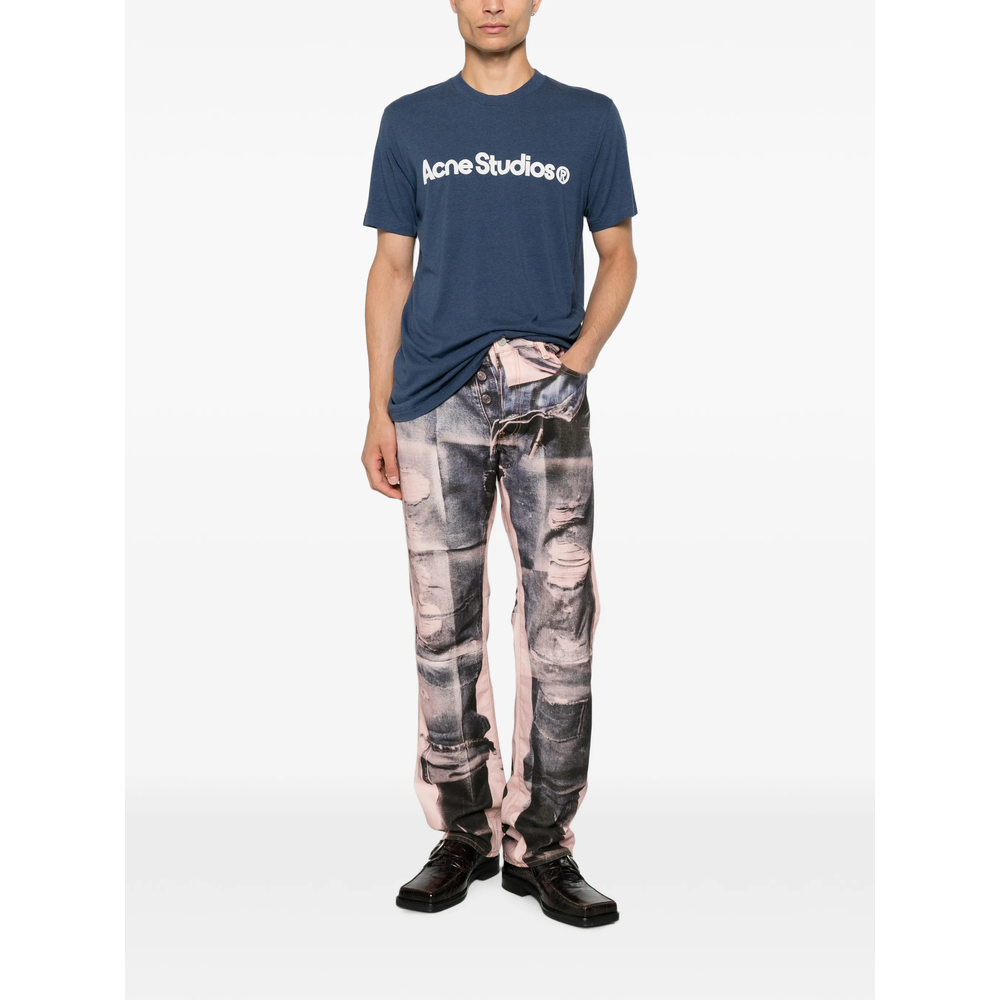 [Acne Studios] T-shirts Short Sleeve FW26 CL0489  NBLUE