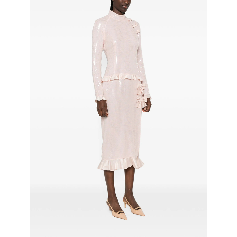 [Alessandra Rich] Long sleeve dress FW26 FABX4399 F4881 4009