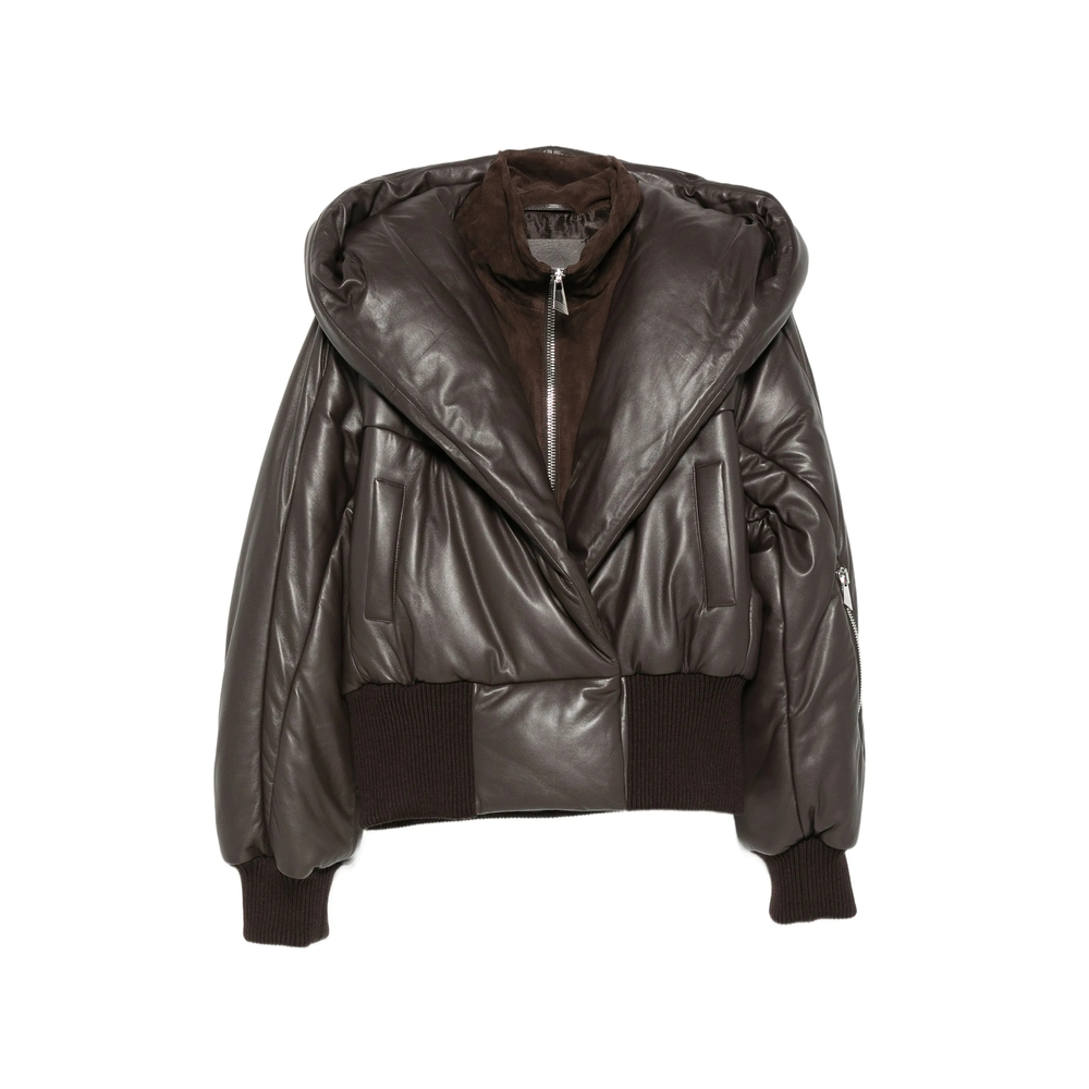 [The Attico] Leather Jacket FW26 261WCB00127 LBT169AA 204