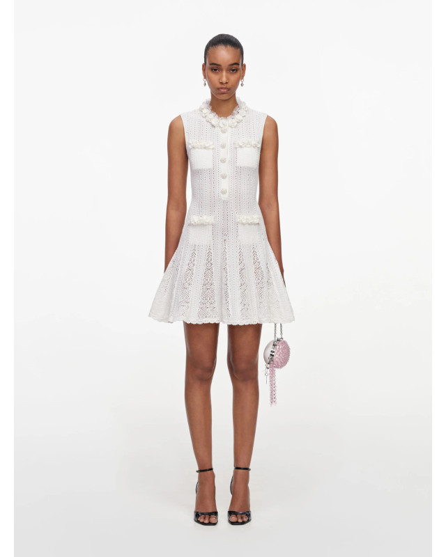 [SELF PORTRAIT] Sleeveless dress FW26 AW26094SBWWHITE