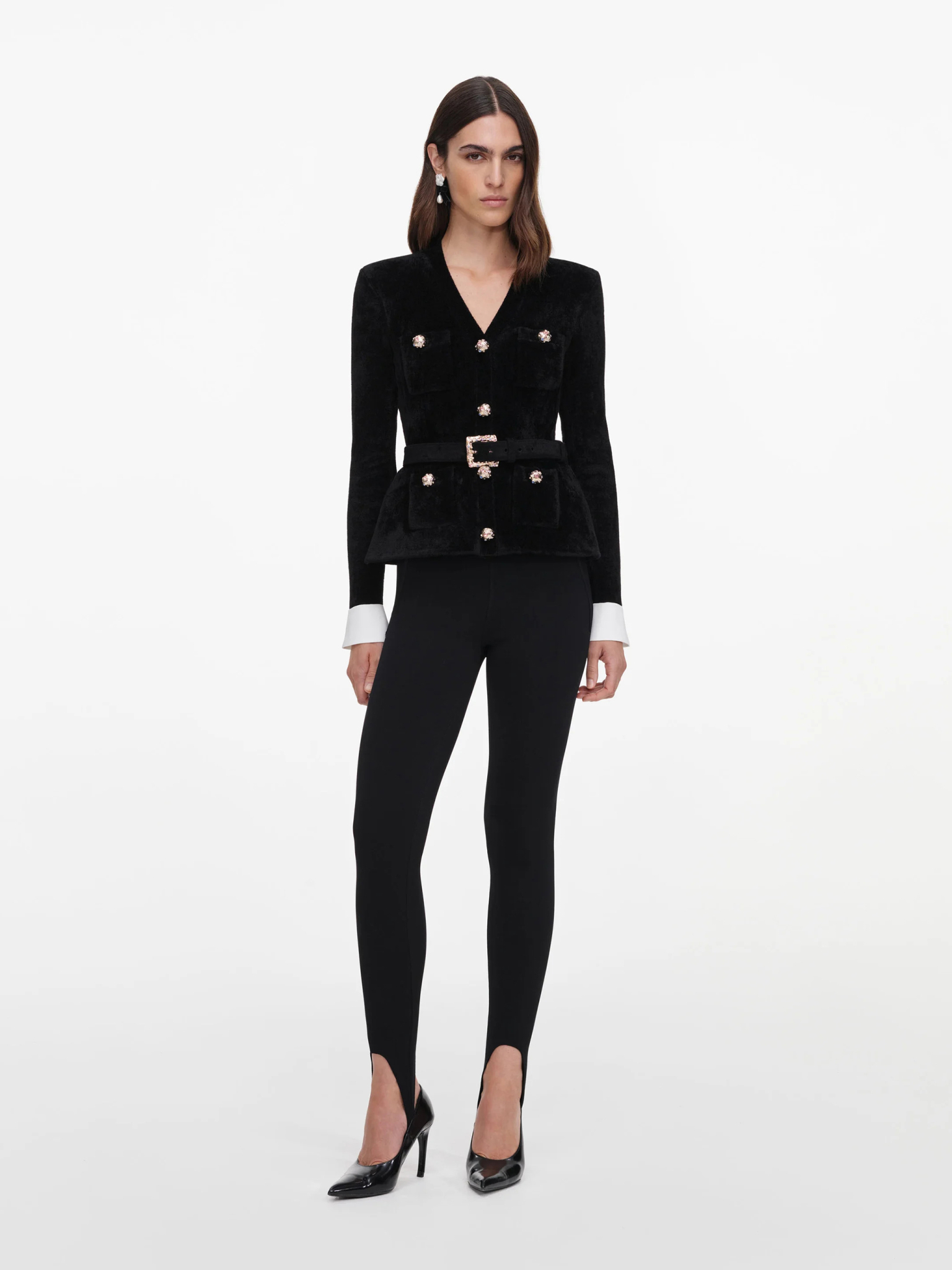 [SELF PORTRAIT] Blouse FW26 AW26099TABBLACK