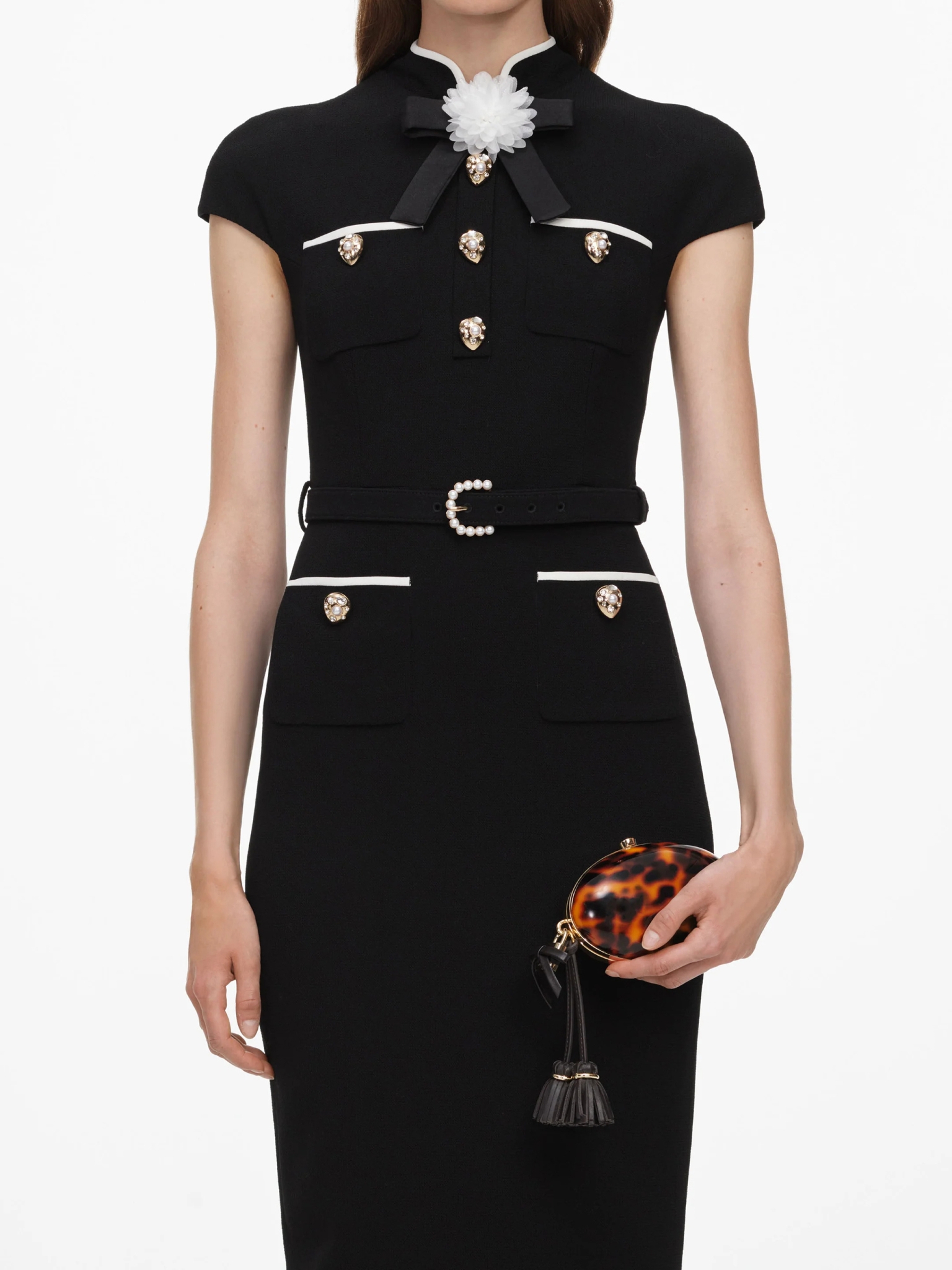 [SELF PORTRAIT] Sleeveless dress FW26 AW26074MBBBLACK