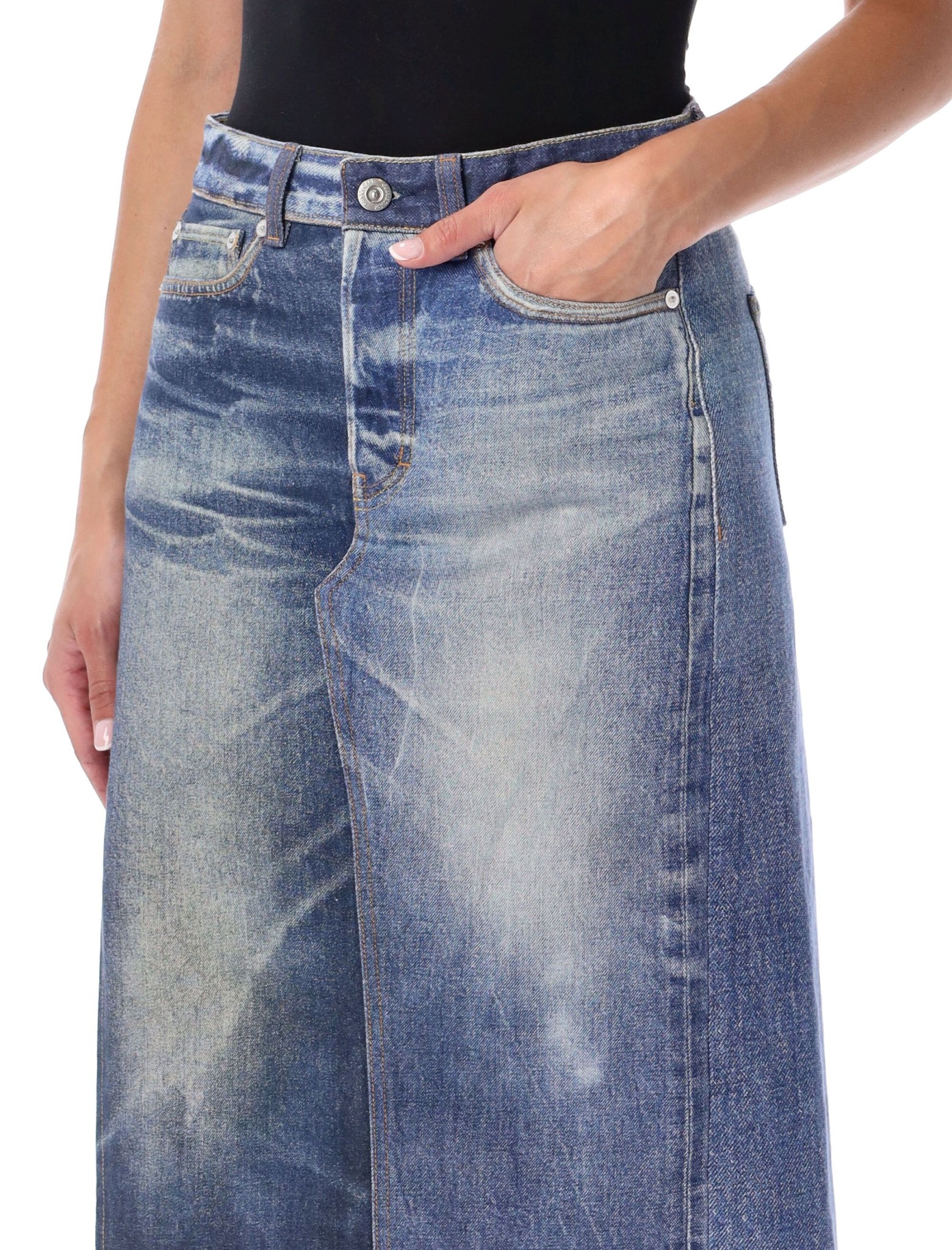 [Our Legacy] Midi skirt FW26 W4265CAZAZURE PRIN