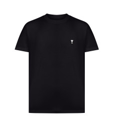 [Ami Paris] T-shirts Short Sleeve FW26 HTS346724045 NOIR BLANC CREME
