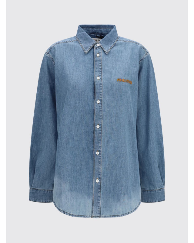[Miu Miu] Shirts Long Sleeve FW26 GWC143SOOO193K F0013
