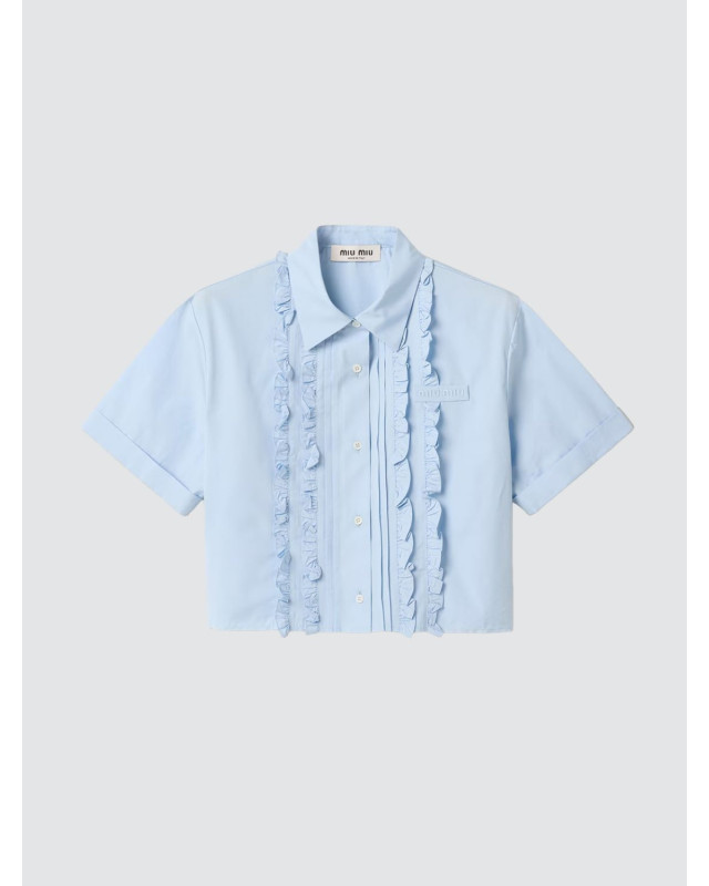 [Miu Miu] Shirts Short Sleeve FW26 MK204510RG F0013