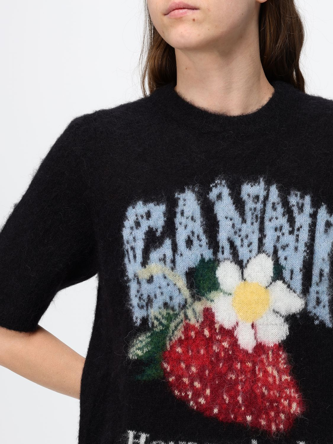 [GANNI] T-shirts Short Sleeve FW26 A1050226 099