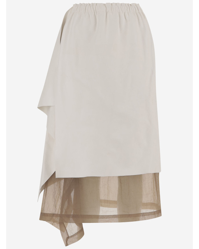 [Niccolo' Pasqualetti] Long skirt SS26 S053LEAPSHEAWHITEBEIGE