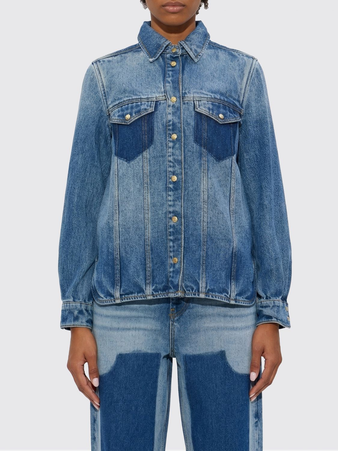 [GANNI] Shirts Long Sleeve SS26 A1030089 91