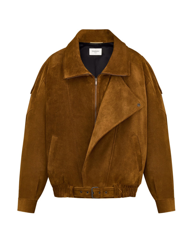 [Saint Laurent] Leather Jacket FW26 798780YC2AY2104 NOIX