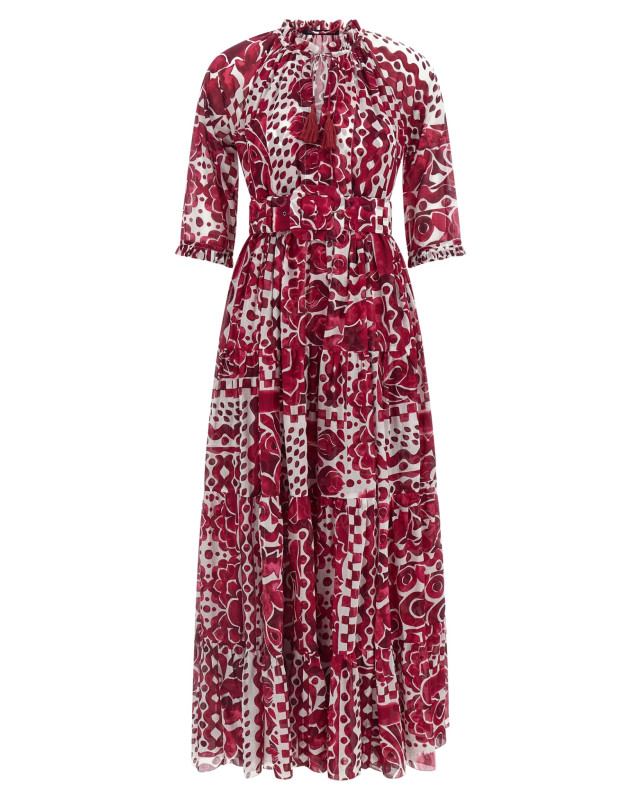 [Samantha Sung] Short sleeve dress SS26 EDENDRESSWHITEPINK