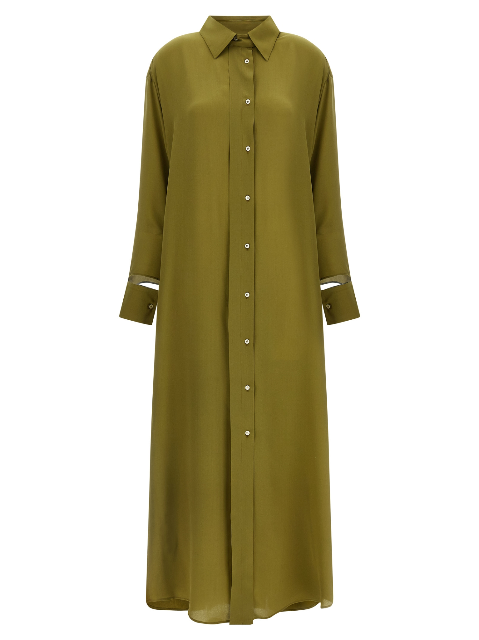 [MAISON JEJIA] Long sleeve dress SS26 MJD3044141BIKHAKISILK