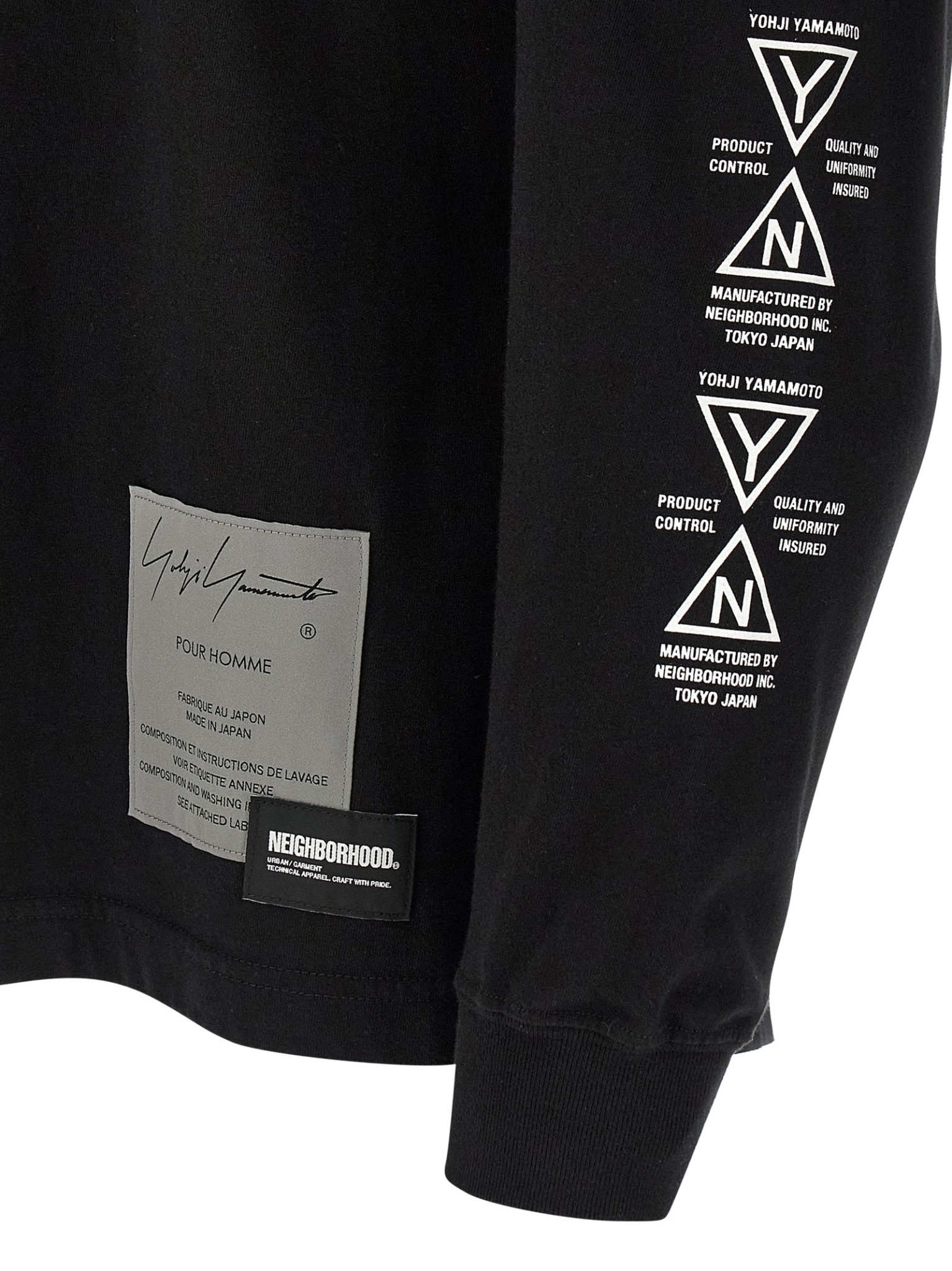 [YOHJI YAMAMOTO] T-shirts Long Sleeve SS26 HKT98998BLACK2