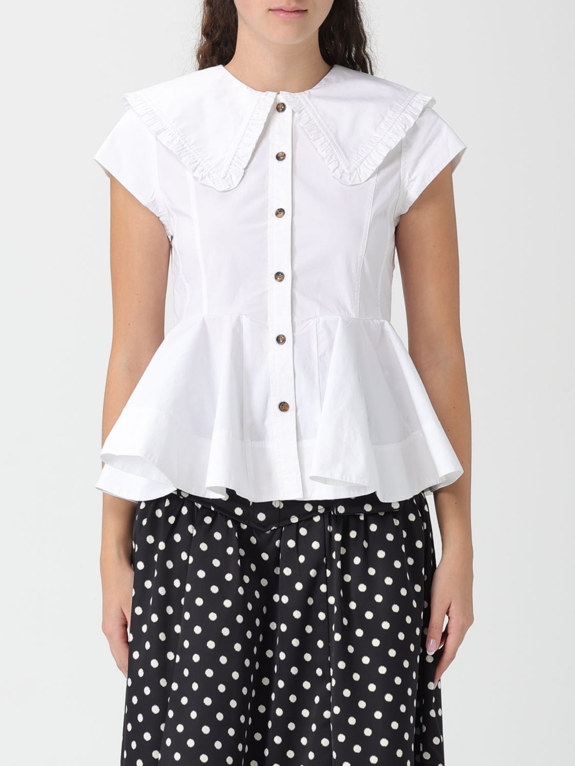[GANNI] Shirts Short Sleeve SS26 A1040093 151