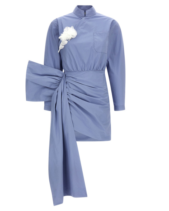 [SELF PORTRAIT] Long sleeve dress SS26 RS26552SBLBLUE