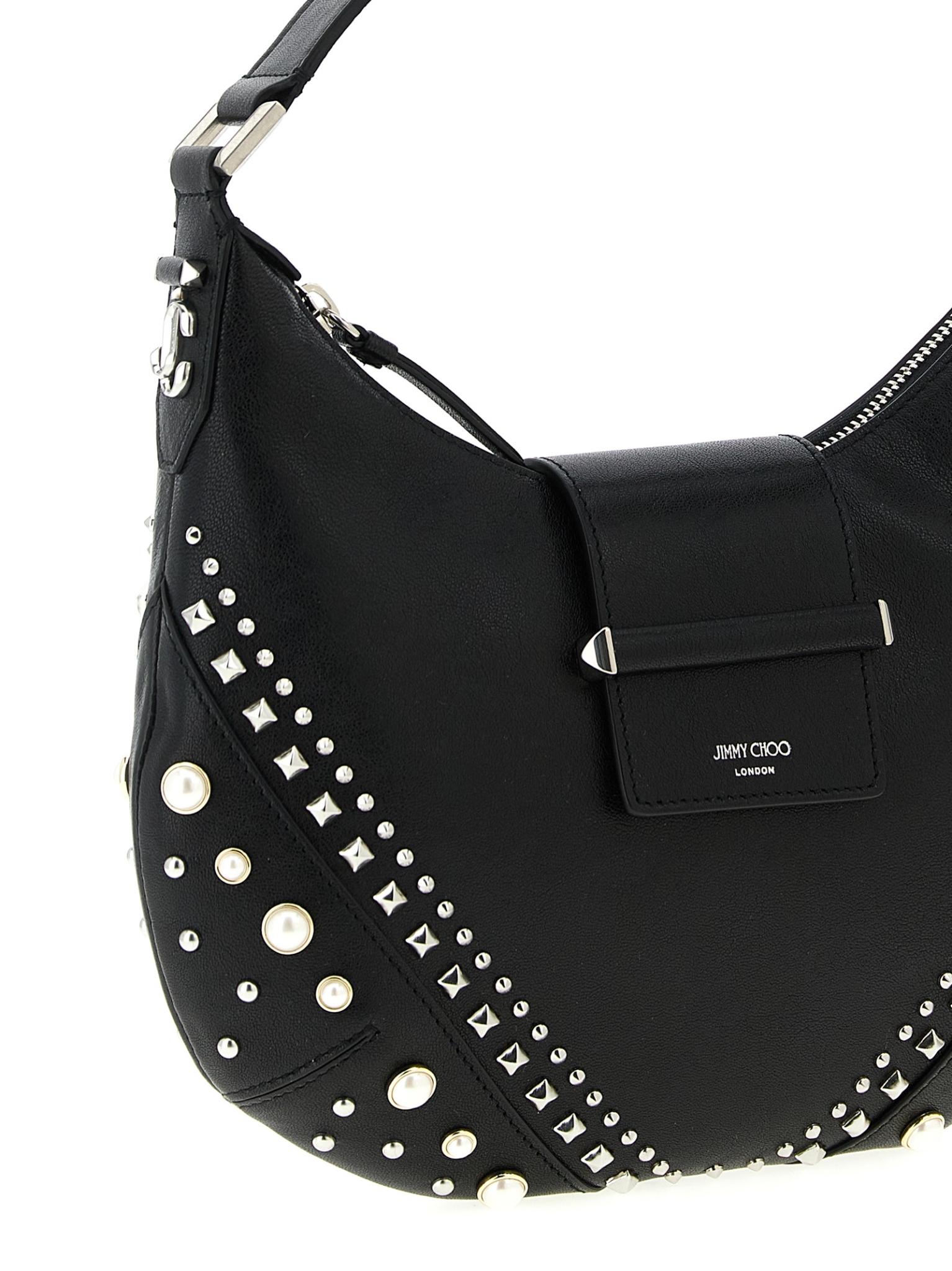 [Jimmy Choo] Shoulder bag SS26 BARHOBOSQXBBLACKIVORYANTIQUESILVER